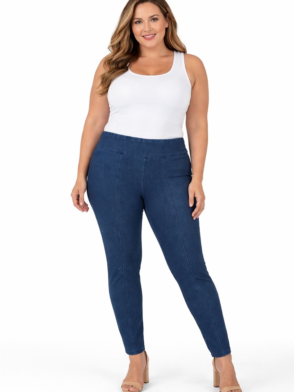 Zac & Rachel Dark Blue Pull-On Slim Jegging Pants